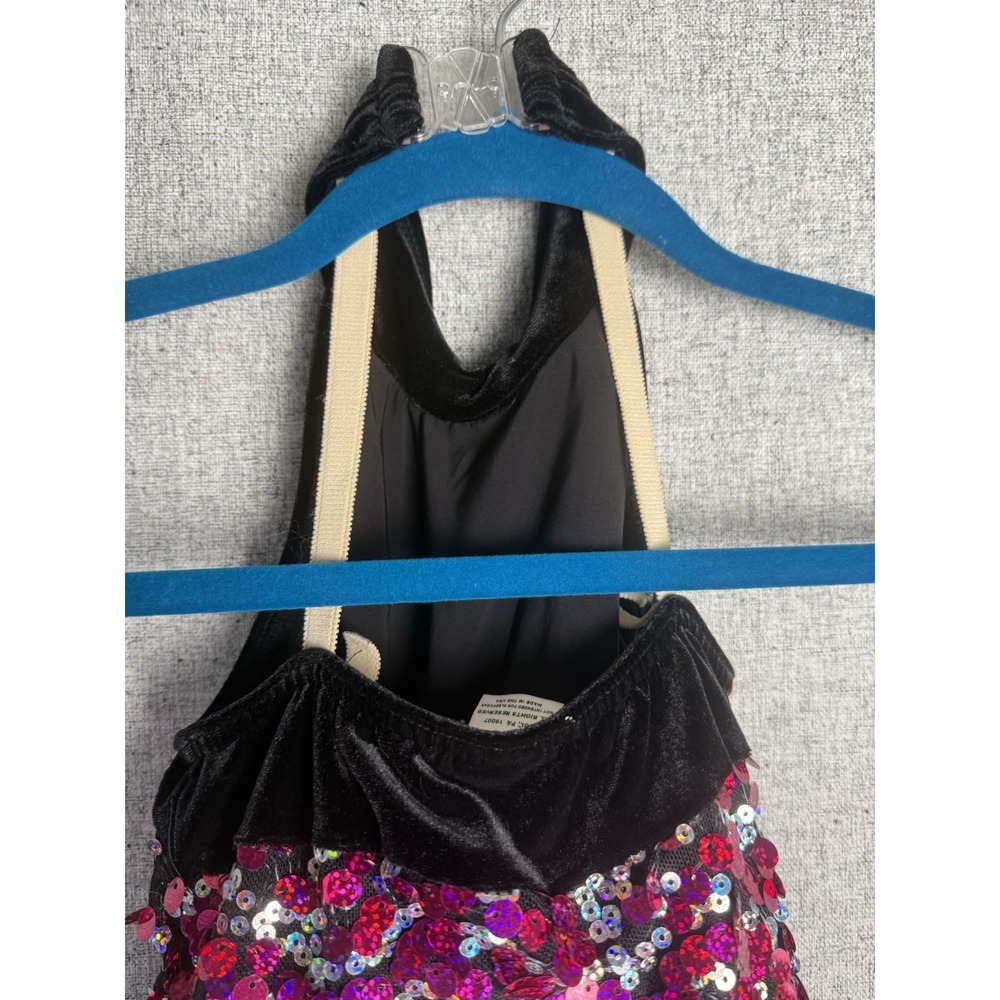 A Wish Come True 'Don't Worry' 18885 Jazz Tap Dance Costume Pink Black Bow MED - Picture 6 of 8